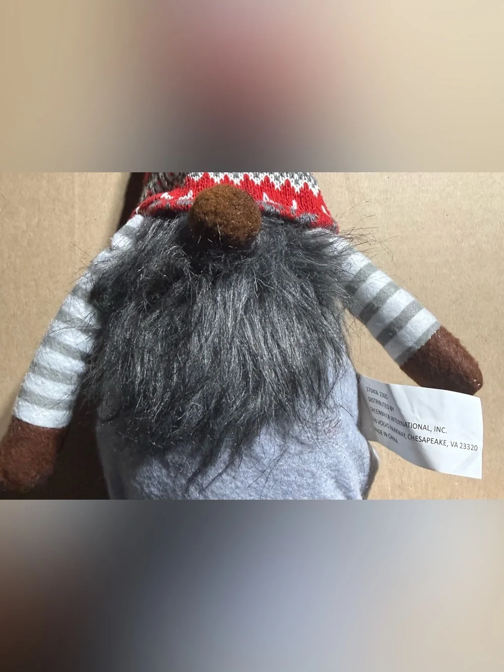 Gnome 14” Gray, White, Brown and Red